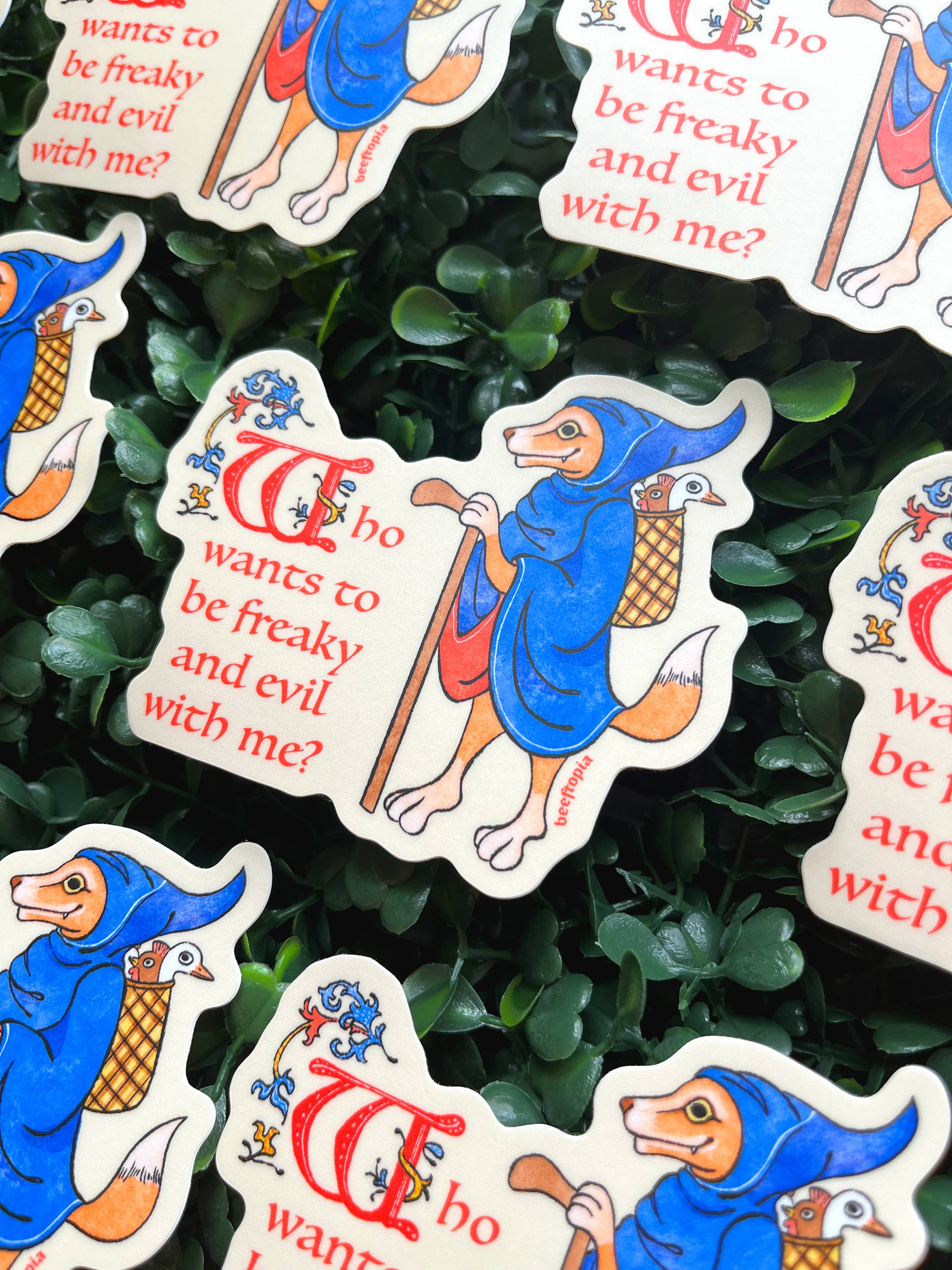 Who Wants to Be Freaky and Evil with Me? Vinyl Sticker - Image 4