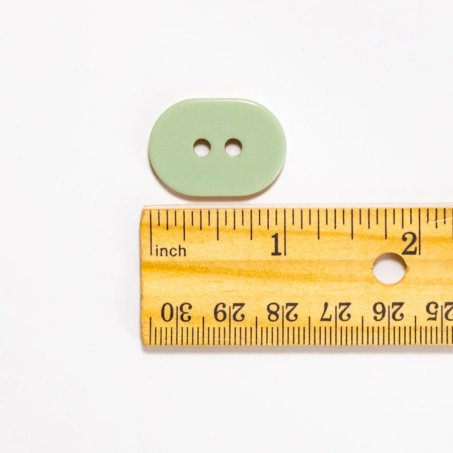 Peach/Mint Two-Tone Oval Buttons 1" - Image 2