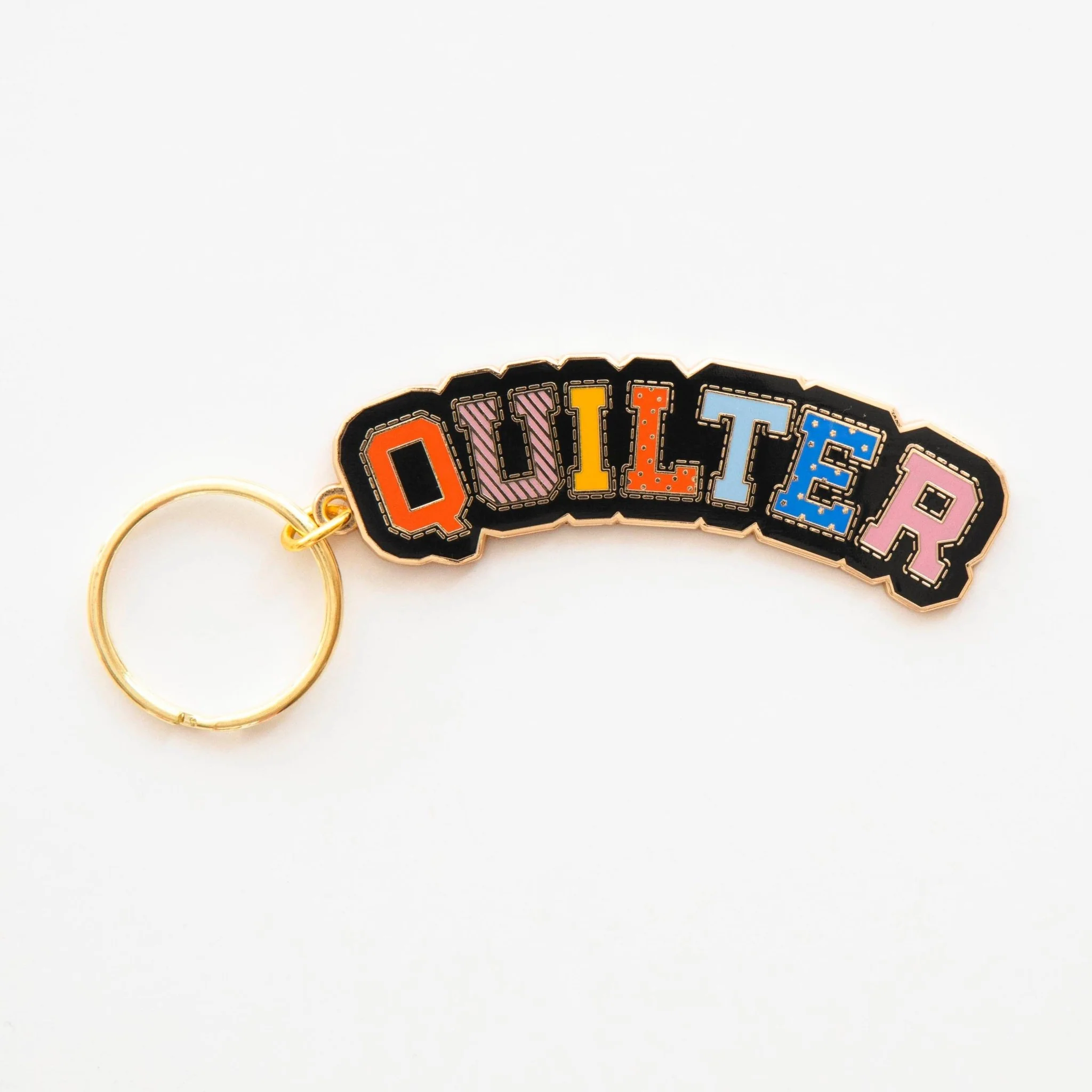 Quilter Enamel Keychain - Bag Charm - Image 2