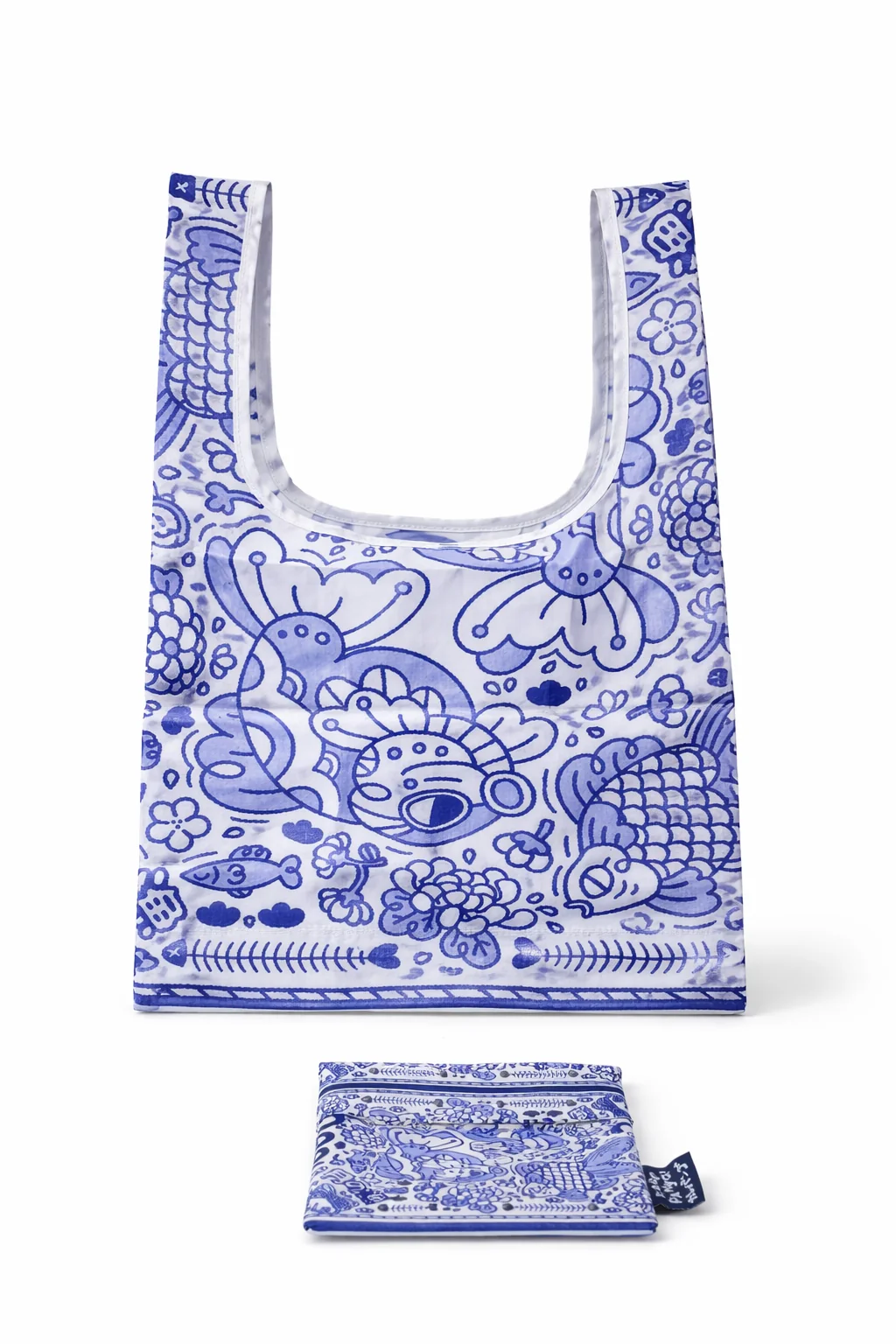 Reusable Tote bag / Blue Fish