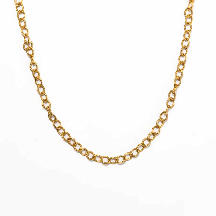 Ribbed Link Necklace