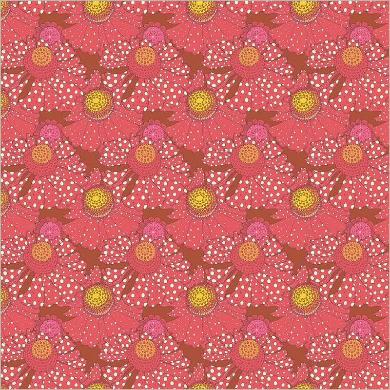 Sunshine / Polka Flower / Crimson