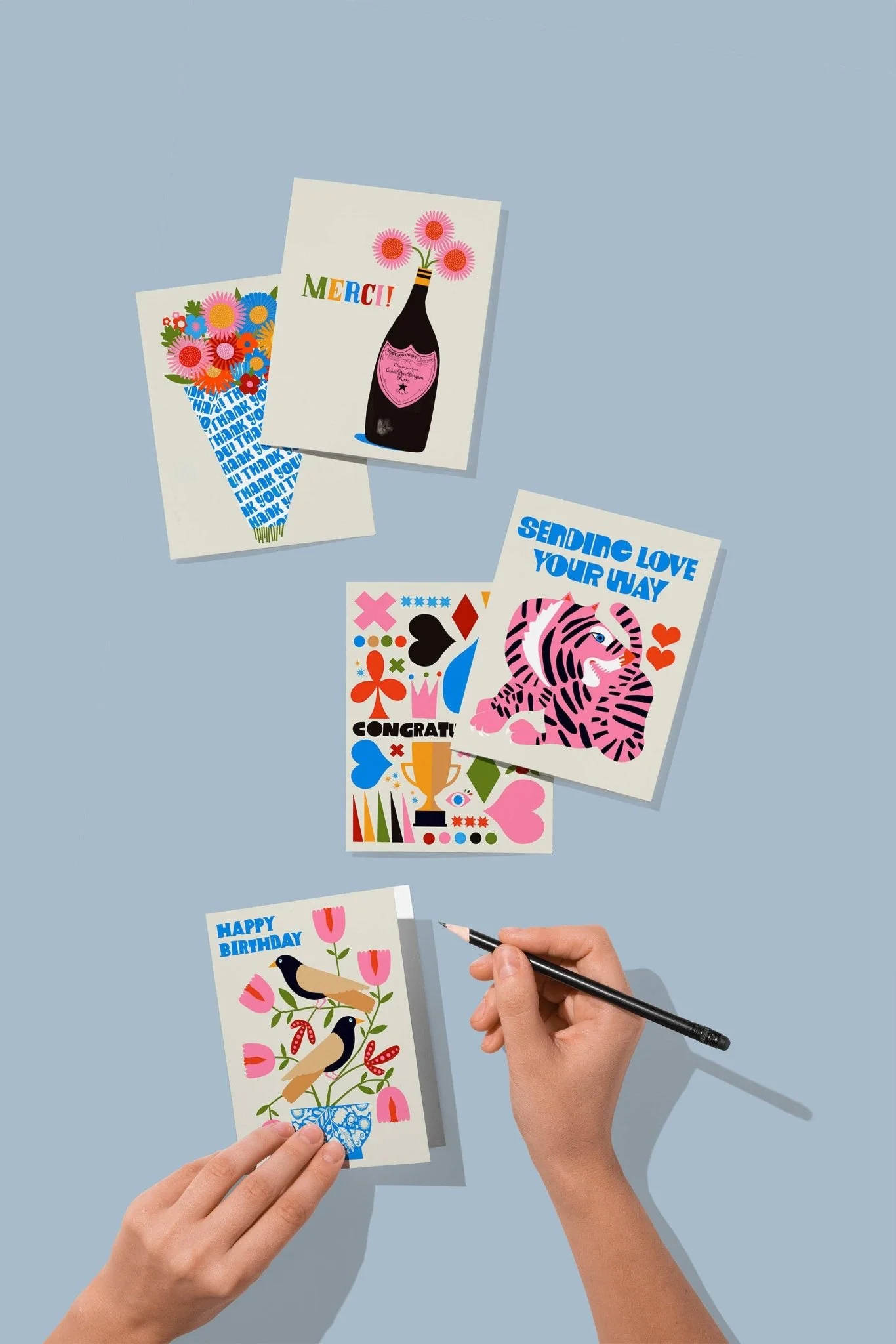 Thank You Bouquet Greeting Card - Set of 6 - Image 2