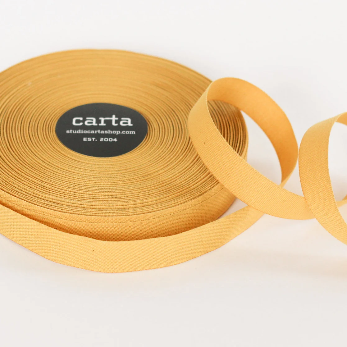 Tight-Weave Cotton Ribbon / Ochre