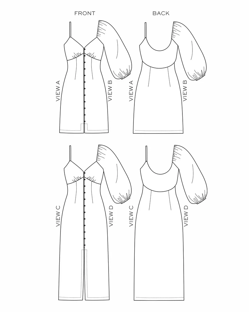 Lora Dress / Standard 0-18 / Printed Pattern - Image 2