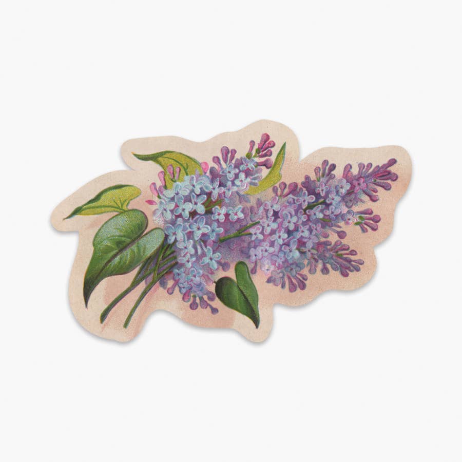 Vintage Lilac Floral Sticker