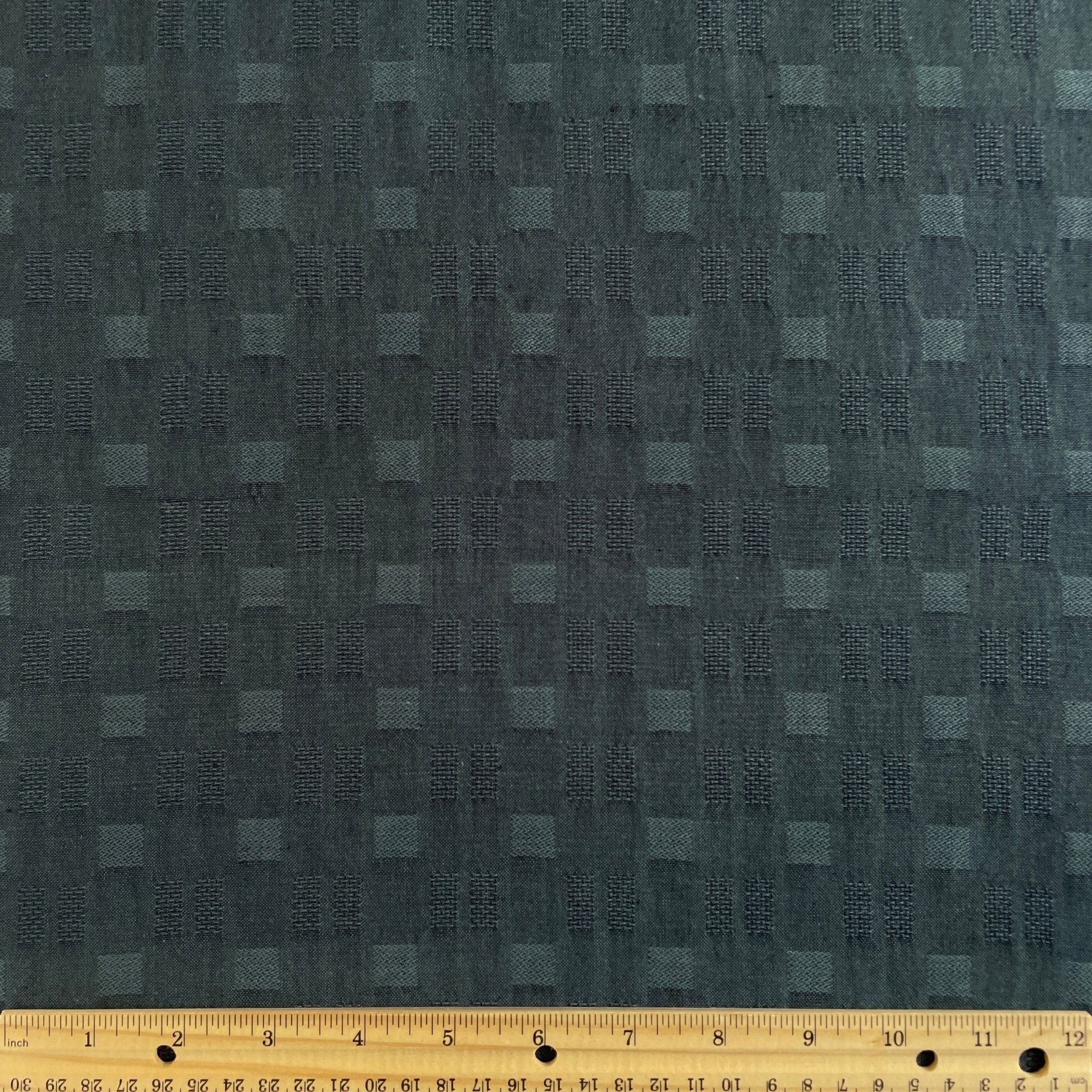 Large Waffle Woven Indigo Blue - Image 3