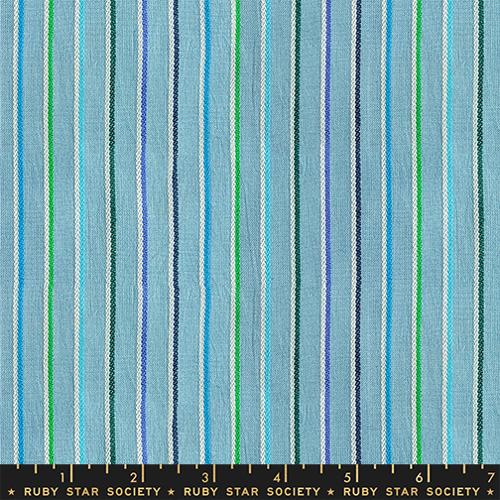 Warp and Weft Mystic Fable / Sketch Stripe / Soft Blue