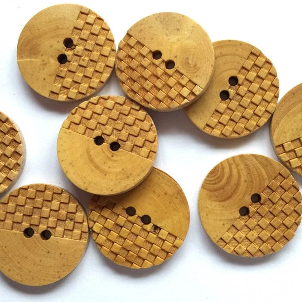 Wood Circle Buttons 13/16"
