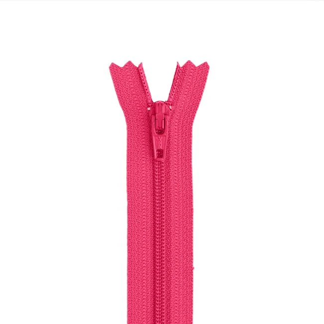 YKK #3 6" Nylon Coil Non-Separating Pant-Skirt-Dress-Bag-Upholstery Zipper / Hot Pink (516)