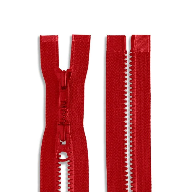 YKK #5 30" Molded Plastic Two-Way Jacket Zipper / Red (519)